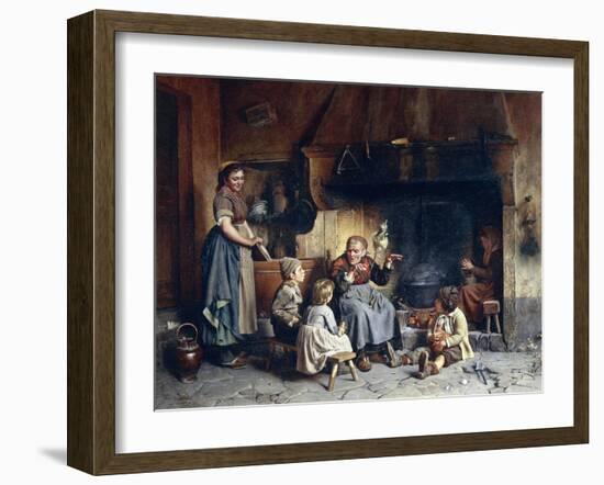 Grandmother's Story-Pietro Saltini-Framed Giclee Print