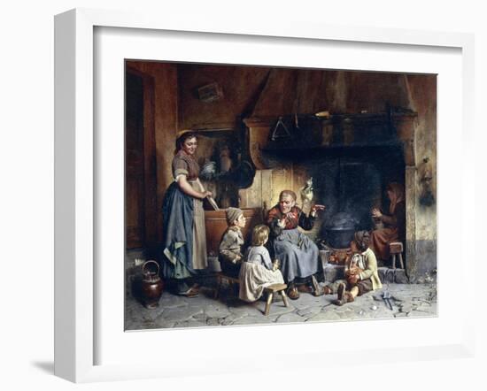 Grandmother's Story-Pietro Saltini-Framed Giclee Print