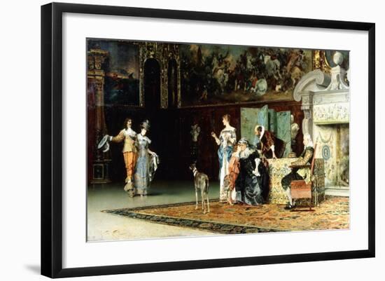 Grandmother's Visit, 1881-Francesco Vinea-Framed Giclee Print