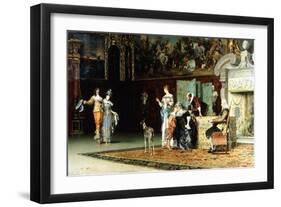 Grandmother's Visit, 1881-Francesco Vinea-Framed Giclee Print