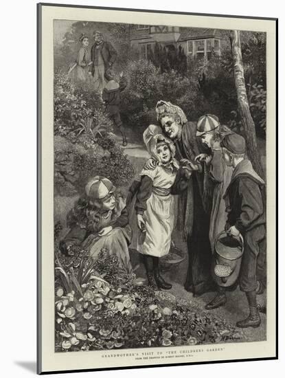 Grandmother's Visit to The Children Garden-Robert Barnes-Mounted Giclee Print