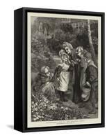 Grandmother's Visit to The Children Garden-Robert Barnes-Framed Stretched Canvas