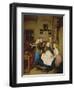 Grandmother with Three Granddaughters-Ferdinand Georg Waldmüller-Framed Giclee Print