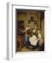 Grandmother with Three Granddaughters-Ferdinand Georg Waldmüller-Framed Giclee Print