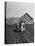 Grandpa and 4 Year Old Granddaughter, on Morning Chores, to Feed Pigs on Nearby Lot-Gordon Parks-Stretched Canvas