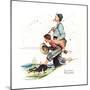 Grandpa and Me: Fishing-Norman Rockwell-Mounted Giclee Print