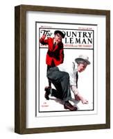 "Grandpa Goes Knuckles Down," Country Gentleman Cover, March 10, 1923-J.F. Kernan-Framed Giclee Print