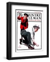"Grandpa Goes Knuckles Down," Country Gentleman Cover, March 10, 1923-J.F. Kernan-Framed Premium Giclee Print