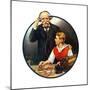 Grandpa Listening In on the Wireless-Norman Rockwell-Mounted Giclee Print