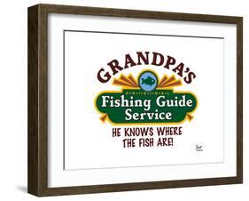 Grandpa's Fishing Guide Service-Mark Frost-Framed Giclee Print