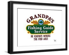 Grandpa's Fishing Guide Service-Mark Frost-Framed Giclee Print