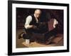 Grandpa’s Gift (or Grandfather Varnishing the Cradle; Up in the Garret)-Norman Rockwell-Framed Giclee Print