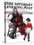 "Grandpa's Little Ballerina" Saturday Evening Post Cover, February 3,1923-Norman Rockwell-Stretched Canvas