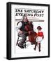 "Grandpa's Little Ballerina" Saturday Evening Post Cover, February 3,1923-Norman Rockwell-Framed Premium Giclee Print