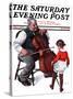 "Grandpa's Little Ballerina" Saturday Evening Post Cover, February 3,1923-Norman Rockwell-Stretched Canvas