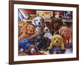 Grandpa's Puppies-Jenny Newland-Framed Giclee Print