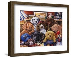 Grandpa's Puppies-Jenny Newland-Framed Giclee Print