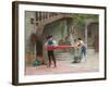 Grandpa's Sash (Oil on Panel)-Jean or Jehan Georges Vibert-Framed Giclee Print