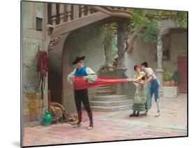 Grandpa's Sash (Oil on Panel)-Jean or Jehan Georges Vibert-Mounted Giclee Print