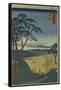 Grandpa's Teahouse in Meguro (One Hundred Famous Views of Ed), 1856-1858-Utagawa Hiroshige-Framed Stretched Canvas