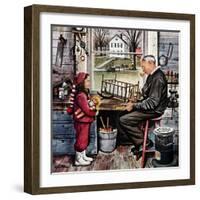 "Grandpa's Workshop," November 12, 1949-Stevan Dohanos-Framed Giclee Print