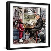 "Grandpa's Workshop," November 12, 1949-Stevan Dohanos-Framed Giclee Print