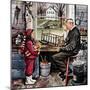 "Grandpa's Workshop," November 12, 1949-Stevan Dohanos-Mounted Giclee Print