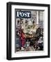 "Grandpa's Workshop," Saturday Evening Post Cover, November 12, 1949-Stevan Dohanos-Framed Giclee Print