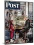 "Grandpa's Workshop," Saturday Evening Post Cover, November 12, 1949-Stevan Dohanos-Mounted Giclee Print