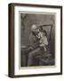 Grandpa' under the Mistletoe-null-Framed Giclee Print