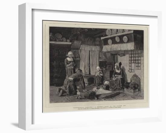 Grandpapa's Darling, a Fisher's Home on the Zuyder Zee-Thomas Walter Wilson-Framed Giclee Print