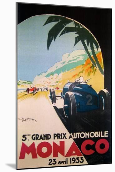 Grandprix Automobile Monaco 1933-null-Mounted Premium Giclee Print
