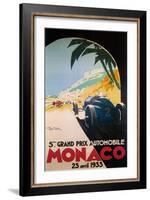 Grandprix Automobile Monaco 1933-null-Framed Giclee Print