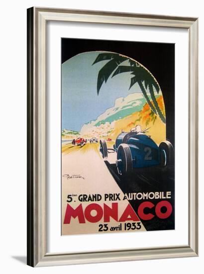 Grandprix Automobile Monaco 1933-null-Framed Giclee Print