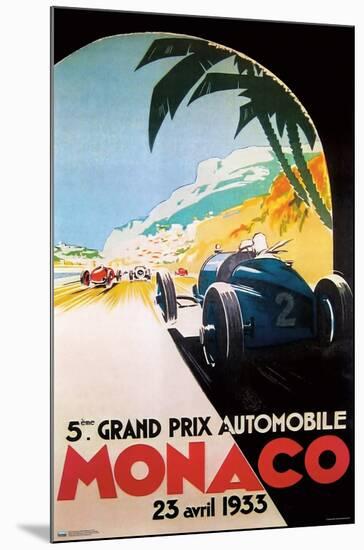 Grandprix Automobile Monaco 1933-Trends International-Mounted Poster