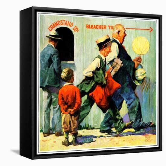 "Grandstand 50 Cents,"July 1, 1930-William Meade Prince-Framed Stretched Canvas