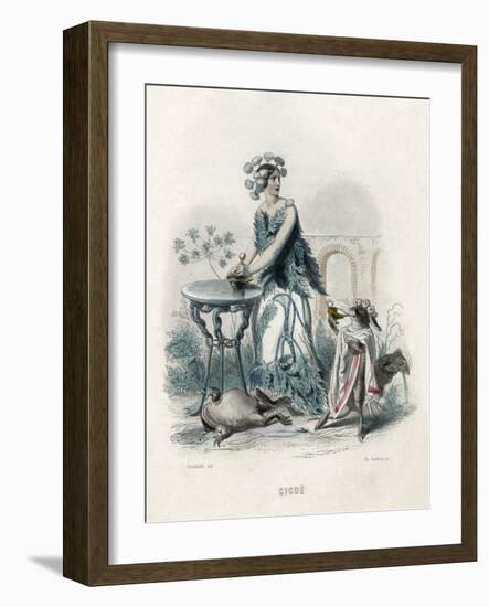 Grandville Hemlock 1847-JJ Grandville-Framed Art Print