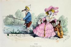 The New Musical Language, Caricature from Les Metamorphoses du Jour Series, Reprinted in 1854-Grandville-Giclee Print