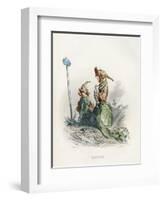 Grandville Nasturtium-JJ Grandville-Framed Art Print