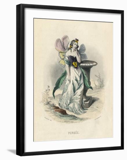 Grandville Pansy 1847-JJ Grandville-Framed Art Print