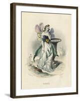 Grandville Pansy 1847-JJ Grandville-Framed Art Print