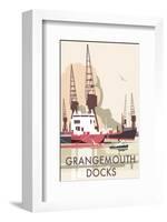 Grangemouth Docks - Dave Thompson Contemporary Travel Print-Dave Thompson-Framed Giclee Print