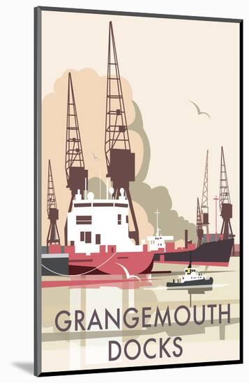 Grangemouth Docks - Dave Thompson Contemporary Travel Print-Dave Thompson-Mounted Giclee Print