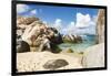 Granite boulders at Gorda Baths, island of Virgin Gorda, British Virgin Islands, Leeward Islands-Tony Waltham-Framed Photographic Print