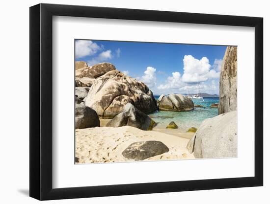 Granite boulders at Gorda Baths, island of Virgin Gorda, British Virgin Islands, Leeward Islands-Tony Waltham-Framed Photographic Print