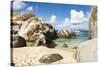 Granite boulders at Gorda Baths, island of Virgin Gorda, British Virgin Islands, Leeward Islands-Tony Waltham-Stretched Canvas