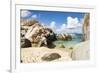 Granite boulders at Gorda Baths, island of Virgin Gorda, British Virgin Islands, Leeward Islands-Tony Waltham-Framed Photographic Print