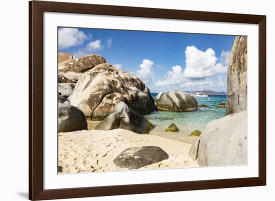 Granite boulders at Gorda Baths, island of Virgin Gorda, British Virgin Islands, Leeward Islands-Tony Waltham-Framed Photographic Print