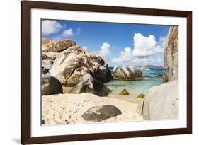 Granite boulders at Gorda Baths, island of Virgin Gorda, British Virgin Islands, Leeward Islands-Tony Waltham-Framed Photographic Print
