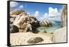 Granite boulders at Gorda Baths, island of Virgin Gorda, British Virgin Islands, Leeward Islands-Tony Waltham-Framed Stretched Canvas